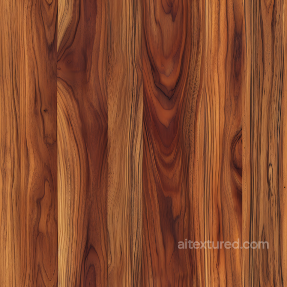Walnut Wood Planks PBR Texture with Rich Grain and Knots Wood texture preview