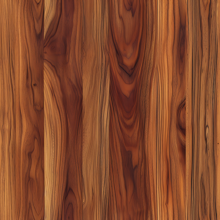 Walnut Wood Planks with Rich Grain and Knots seamless PBR texture preview