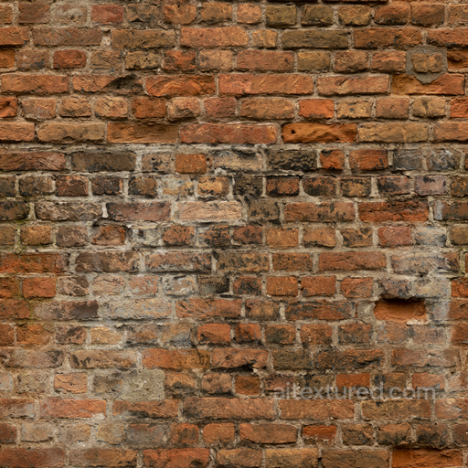 Red Brick Plaster - Brick Plaster Patch Bricks Crumbling Timeworn seamless Brick PBR texture