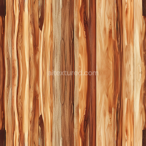 Seamless 3D PBR Texture of Restored Rustic Wood Planks with Rich Grain