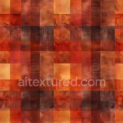 seamless Seamless 3D PBR Plaid Texture Featuring Warm Red and Orange Square Blocks texture 8k free download PBR