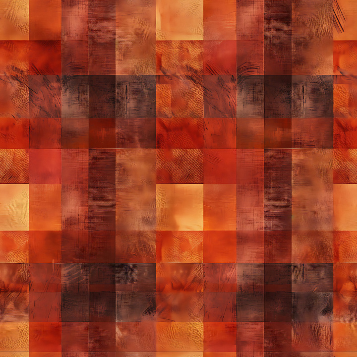Rusty Metal with Plaid Pattern and Scratches seamless PBR texture preview