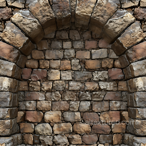 Weathered Stone Wall Texture with Detailed Cracks and Earthy Tones seamless Stone PBR texture