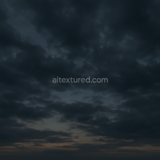 Seamless 8k PBR 3d texture of dusk sky with dark clouds and subtle sky vignette for moody scenes