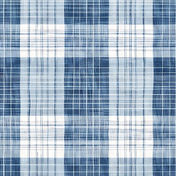 Blue and White Plaid Fabric Seamless Texture with Woven Grid Pattern Plaid texture preview