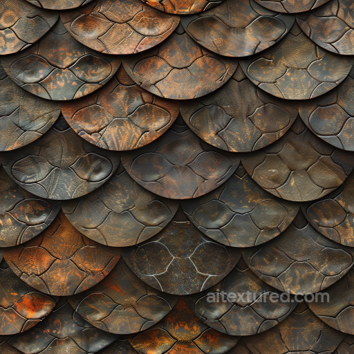 Aged Scaled Leather Texture with Patina and Distress seamless Leather PBR texture