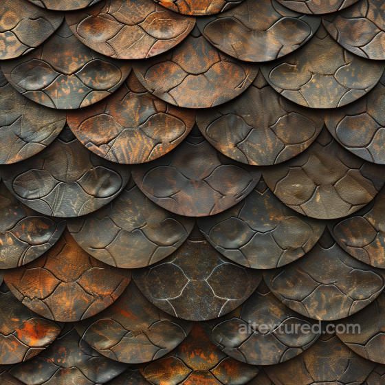 Aged Scaled Leather Texture with Patina and Distress Leather texture preview
