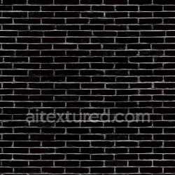 seamless Seamless 3D Black Brick Wall PBR Texture with Subtle Cracks and Weathered Mortar texture 8k free download PBR