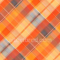 seamless Seamless 3D PBR Plaid Fabric Texture with Warm Orange and Beige Squares texture 8k free download PBR