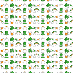 seamless Seamless 3D PBR St Patrick digital paper texture with colorful festive icons texture 8k free download PBR