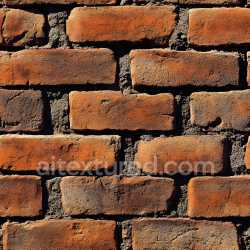 seamless Seamless 3D cracked red brick wall PBR texture with rough mortar texture 8k free download PBR