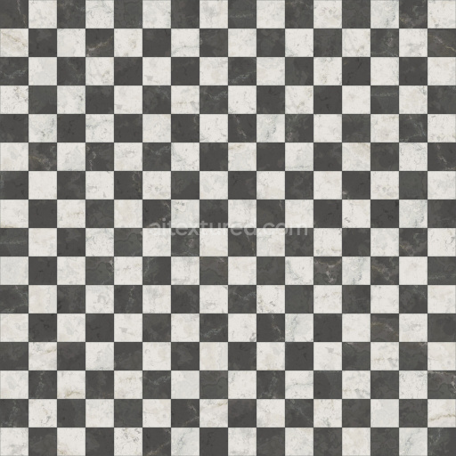 Tiles Seamless Pbr Texture Checkered Black White Pattern Realistic High