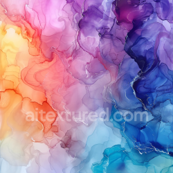 seamless Seamless 3D Alcohol Ink PBR Texture Featuring Vibrant Gradient Swirls in Warm and Cool Hues texture 8k free download PBR