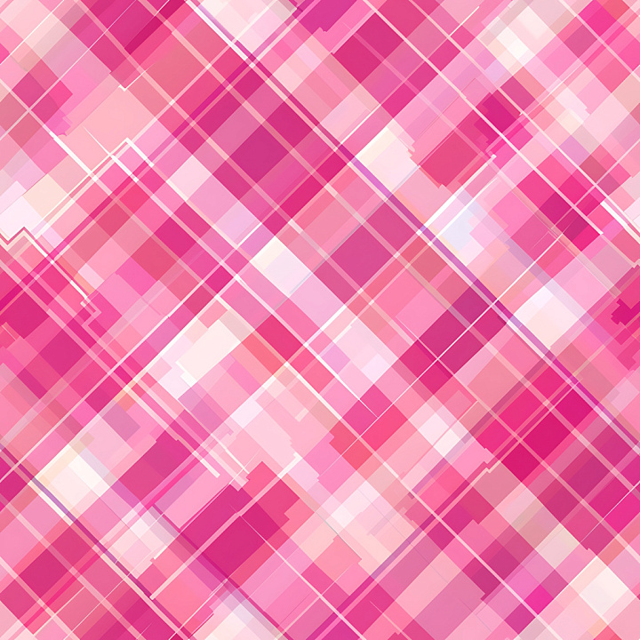Featuring Pink Plaid with Geometric Overlay seamless PBR texture preview
