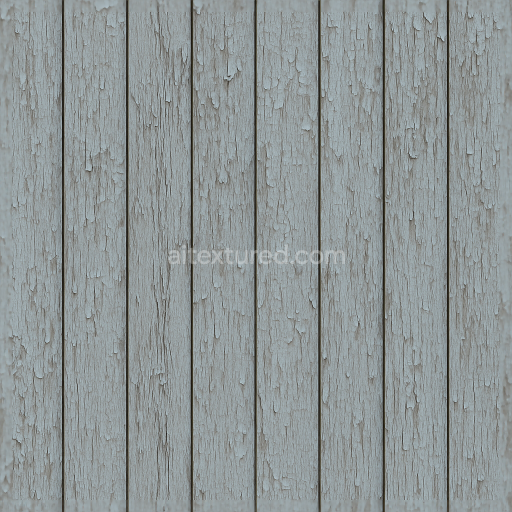 Seamless 3d texture pbr 8k privacy fence with painted wood and peeling paint effect