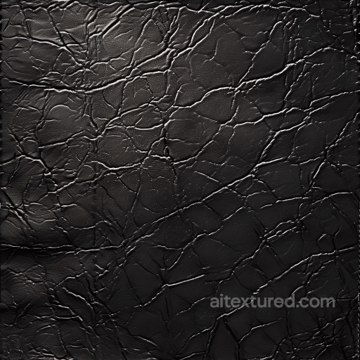 Cracked Black Leather Texture With Deep Wrinkles And Fine Grain seamless Leather PBR texture