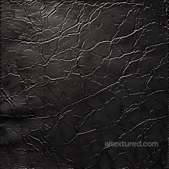 Cracked Black Leather Texture With Deep Wrinkles And Fine Grain Leather texture preview