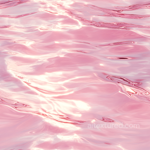 Pink Stylized Water Seamless Texture with Soft Wave Patterns seamless Water PBR texture