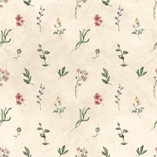 Vintage Floral Fabric Texture with Soft Muted Pastels seamless Flower PBR texture