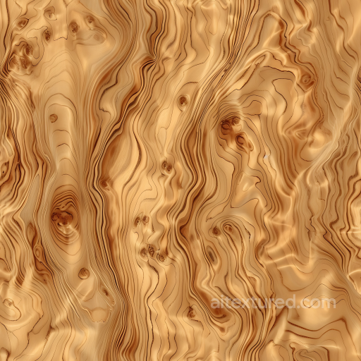 Light Pine Wood Texture with Distinctive Knots and Flowing Grain seamless Wood PBR texture