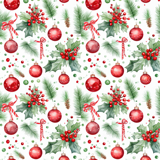 Featuring Festive Christmas Watercolor Ornaments and Greenery Christmas Watercolor texture preview