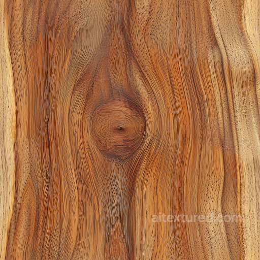 Acacia Wood PBR Texture Featuring Rich Natural Grain and Prominent Knots seamless Wood PBR texture