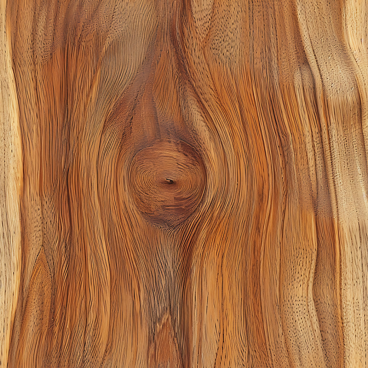 Acacia Wood Featuring Rich Natural Grain and Prominent Knots seamless PBR texture preview