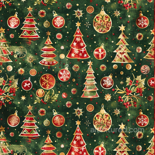 All Christmas Digital paper Texture of Christmas Digital Paper with Festive Trees and Orn… seamless All Christmas Digital paper PBR texture