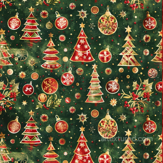 All Christmas Digital paper Texture of Christmas Digital Paper with Festive Trees and Orn… All Christmas Digital paper texture preview