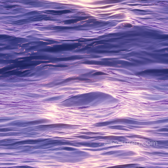 Water PBR Texture Featuring Lavender-Colored Ocean Surface with Soft Waves and Light Refl… Water texture preview