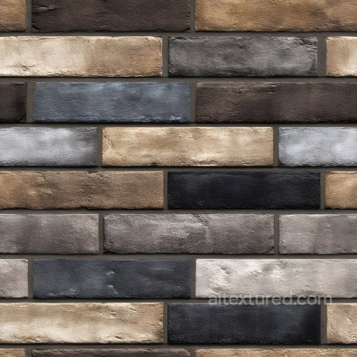 cracked and weathered brick wall PBR texture with multicolor aged bricks seamless Brick PBR texture