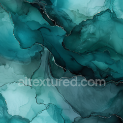 seamless Seamless 3D Alcohol Ink PBR Texture Featuring Flowing Teal and Aquamarine Fluid Waves texture 8k free download PBR