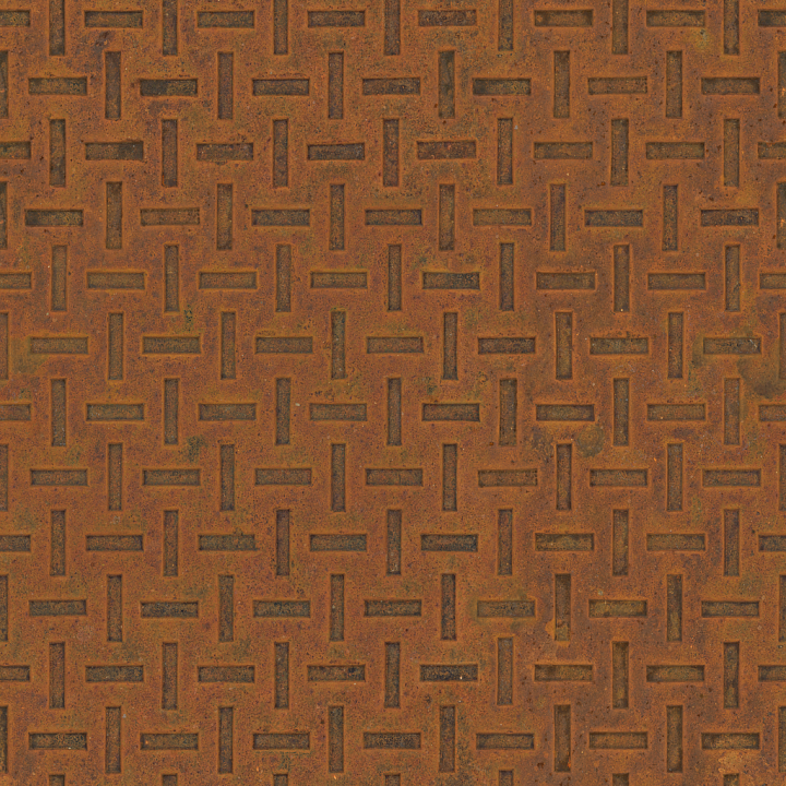 Rusty Metal Grate - Metal Grate Rusty Rusty Rust Metallic seamless PBR texture preview