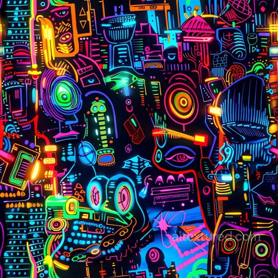 Featuring Vibrant Neon Graffiti with Abstract Urban Motifs Graffiti texture preview
