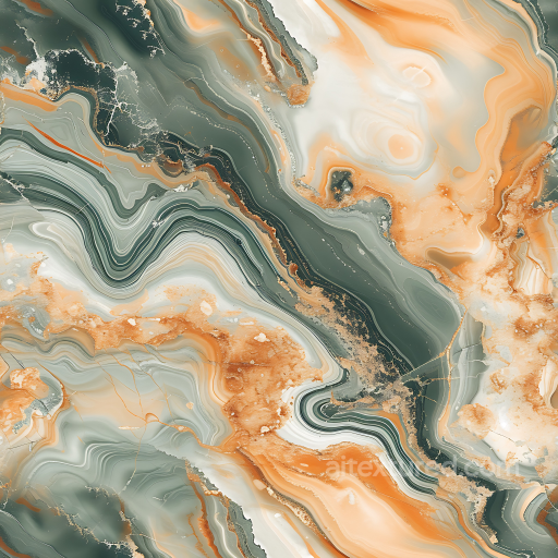Fior Di Pesco Marble PBR Texture Featuring Rich Orange and Green Veining seamless Marble PBR texture