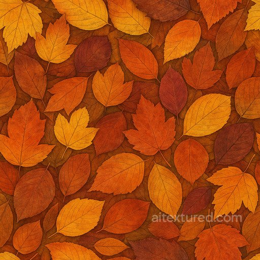 Detailed Autumn Leaves Seamless Texture seamless Foliage PBR texture