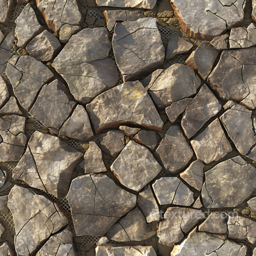Weathered Cracked Stone Ground PBR Texture with Natural Erosion seamless Stone PBR texture