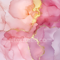 seamless Seamless 3D Alcohol Ink PBR Texture with Elegant Pink and Gold Fluid Waves texture 8k free download PBR