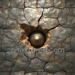 seamless Seamless 3D Cracked Metal PBR Texture with Deep Holes and Rust Accents texture 8k free download PBR