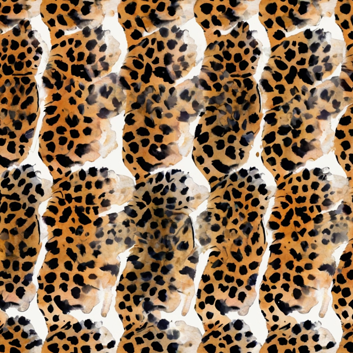 Featuring Watercolor Leopard Print in Warm Browns and Black seamless PBR texture preview