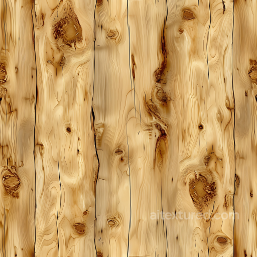 Knotted Pine Wood Planks Texture with Warm Natural Grain seamless Wood PBR texture