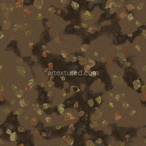 Muddy Swamp with Fallen Leaves | Free PBR