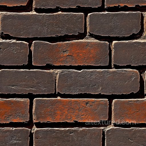 Cracked Red Brick Wall PBR Texture with Rough Surface and Sharp Edges seamless Brick PBR texture