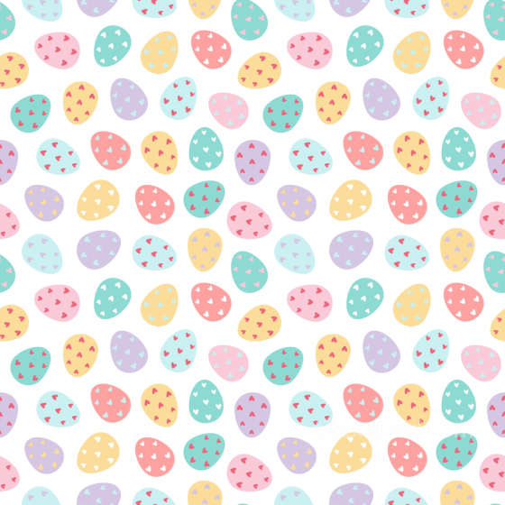 All Christmas Digital paper Texture of Pastel Easter Eggs with Heart Patterns All Christmas Digital paper texture preview