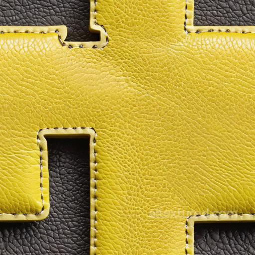 Grainy Yellow and Black Stitched Leather Panels Seamless Texture seamless Leather PBR texture