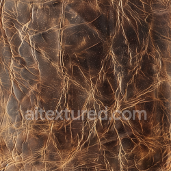 seamless Seamless 3D PBR Texture of Cracked Distressed Brown Leather with Deep Wrinkles texture 8k free download PBR