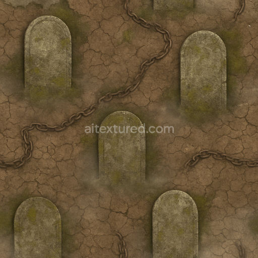 Seamless 3d texture pbr 8k weathered tombstone and graveyard dirt Halloween