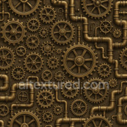 seamless Seamless Water PBR Texture — Make Generative Fill Steampunk Cogs Steam Pipes Theme texture 8k free download PBR