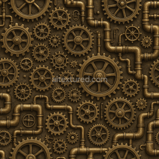 Preview — Seamless Water PBR Texture — Make Generative Fill Steampunk Cogs Steam Pipes Theme