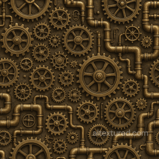 Seamless Water PBR Texture - Make Generative Fill Steampunk Cogs Steam Pipes Theme seamless Water PBR texture
